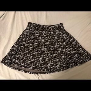 Black and White Patterned Skirt